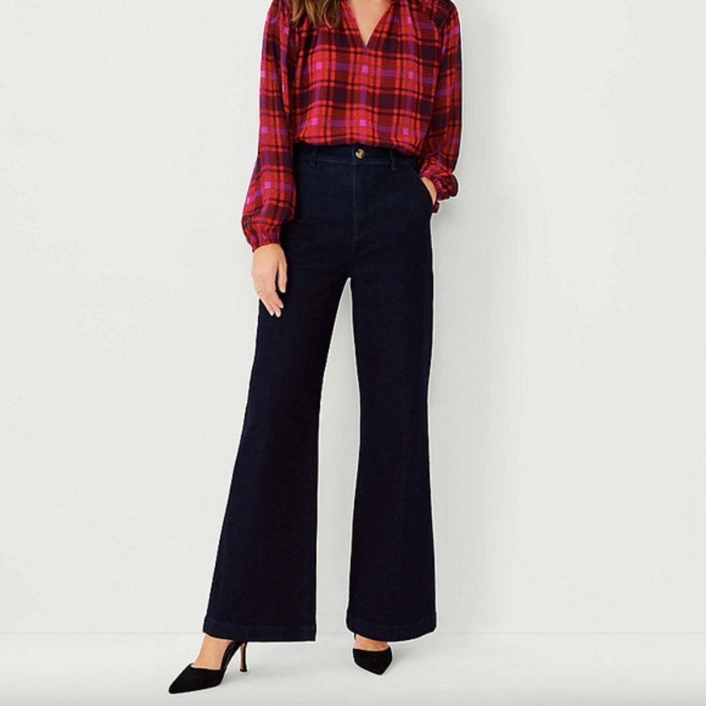 ANN TAYLOR Petite Sculpting Pocket Highest Rise Trouser Jeans 6P